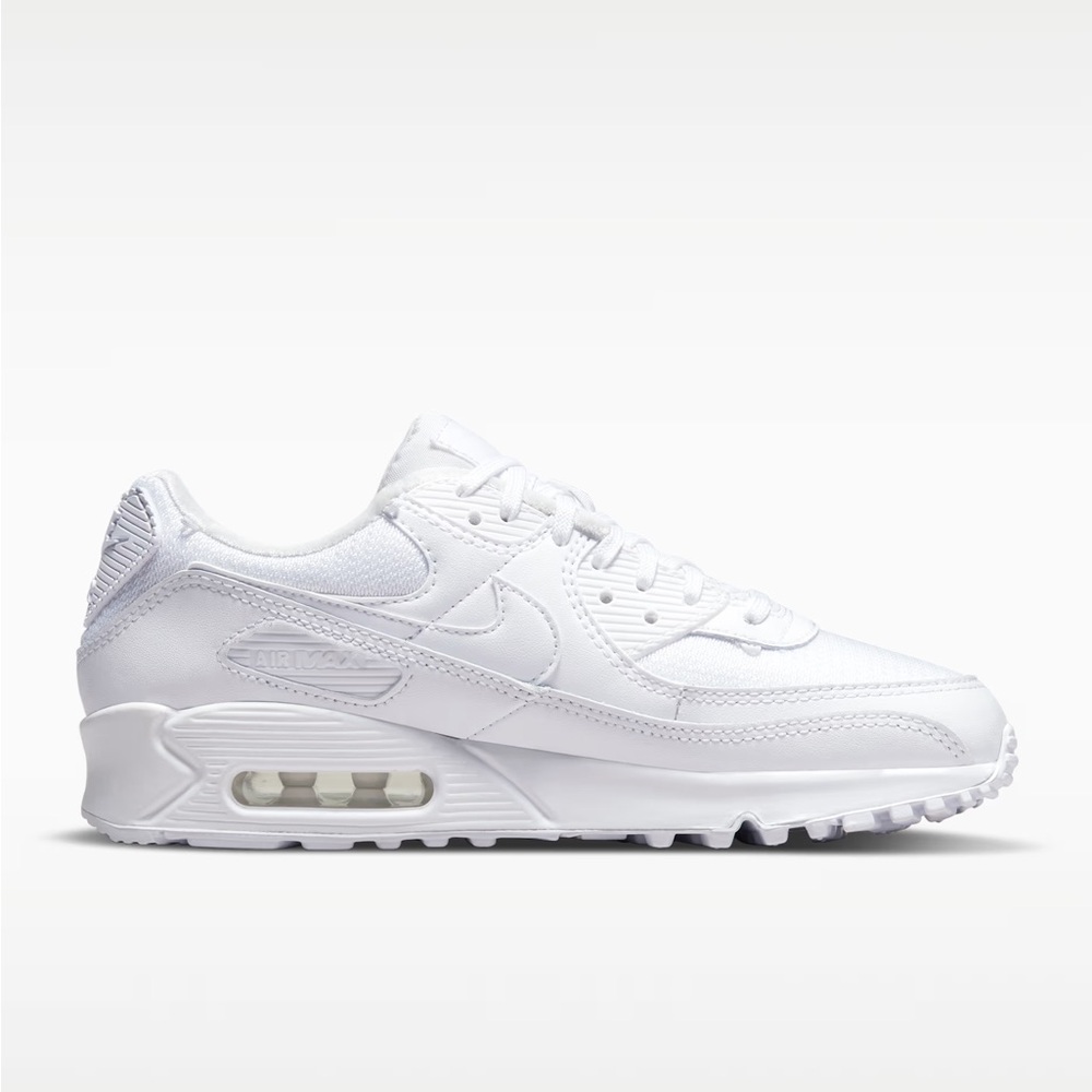 Nike White Leather & Mesh Air Max Sneakers
